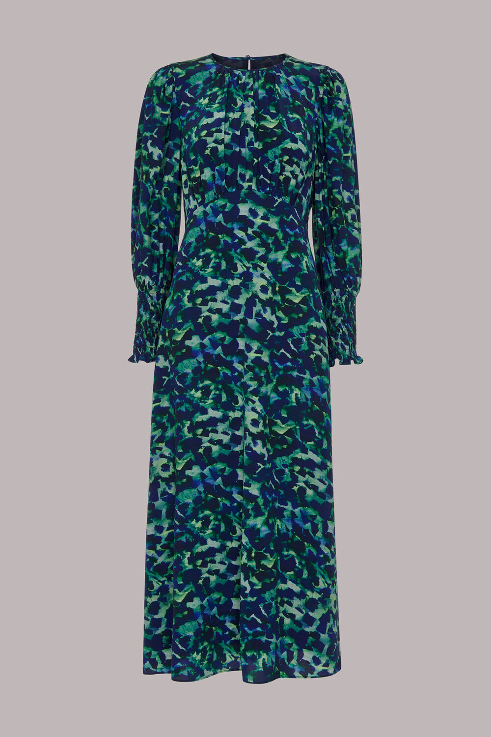 Ink Cheetah Print Midi Dress